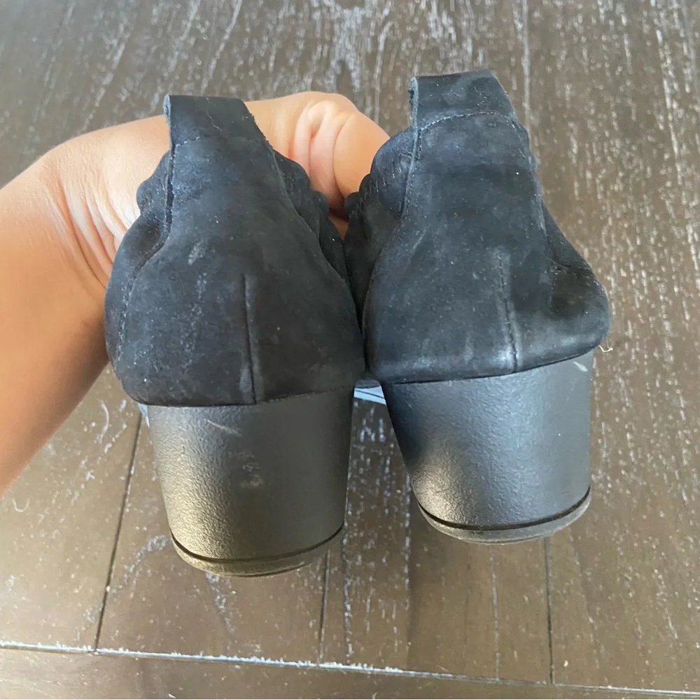 Blondo Waterproof Black Suede Wedge‎ Etta Pumps Size 8
